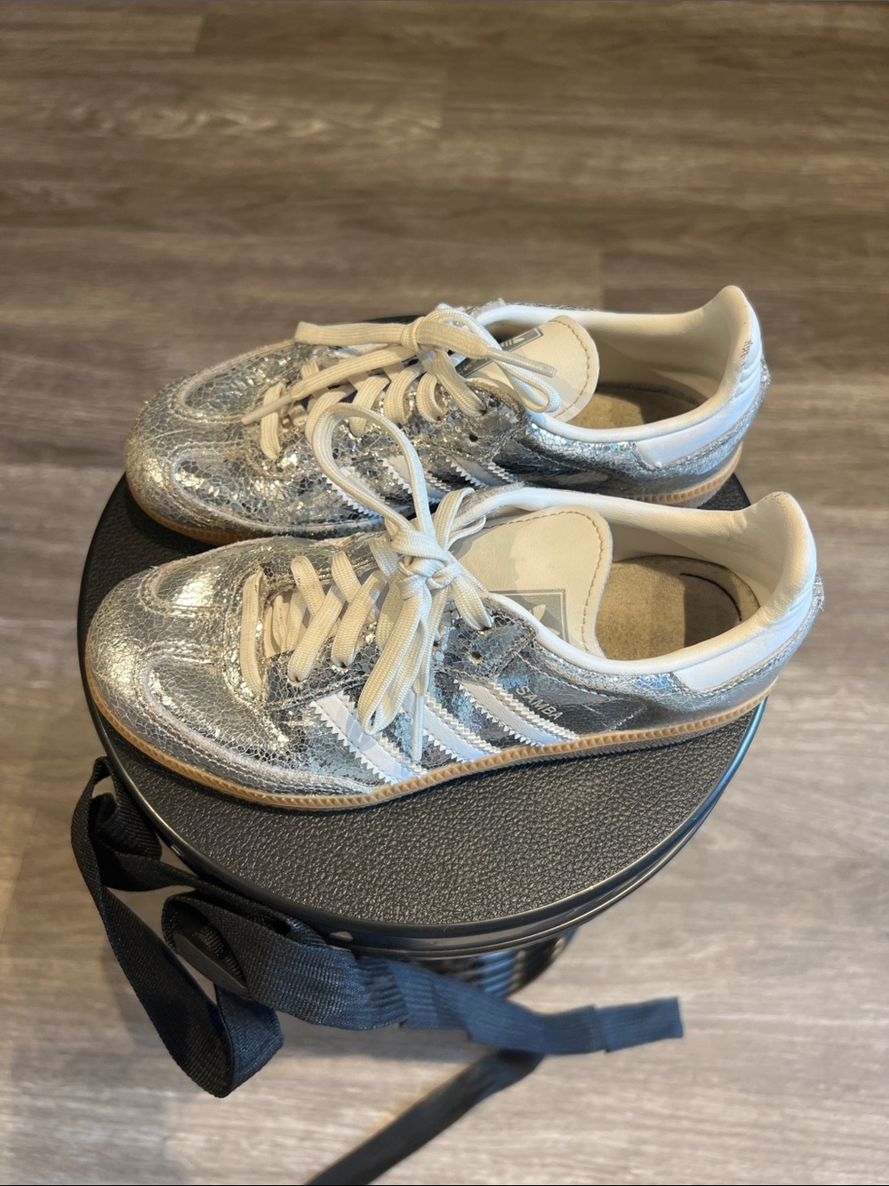 Adidas Kids Samba Silver and White Shoes